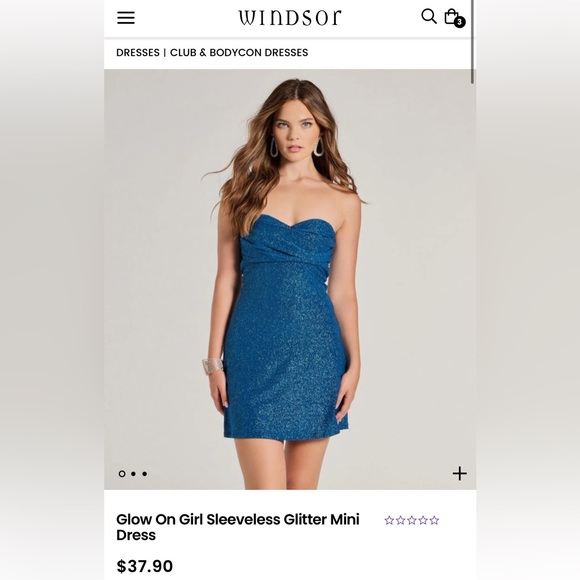 Brand New Windsor Sleeveless Glitter Mini Dress - Picture 1 of 2